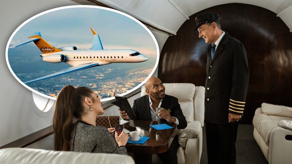 ¿Cuántos asientos tiene un jet privado? 4