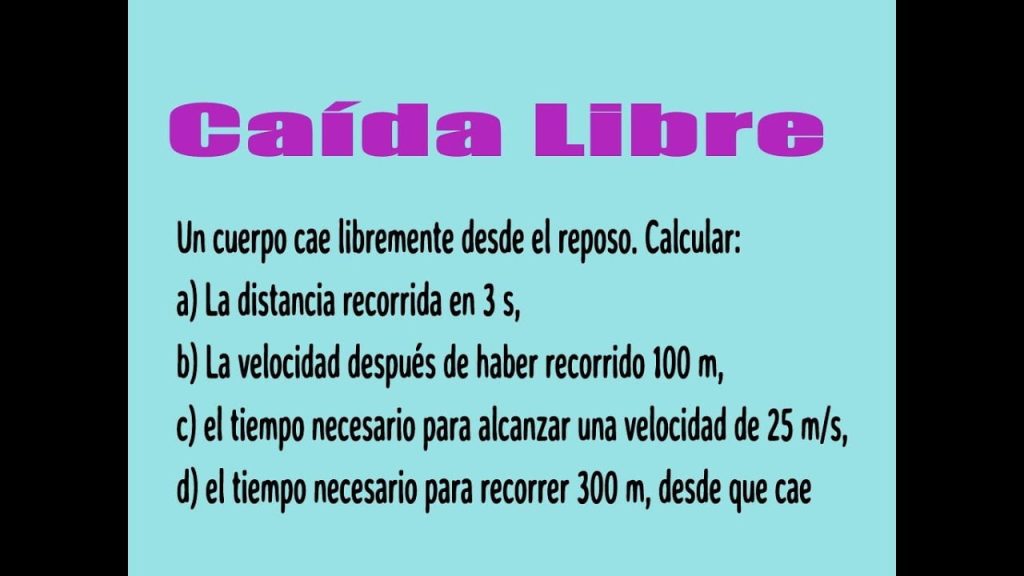 ¿Qué le pasa a la velocidad de un cuerpo que cae libremente? 7