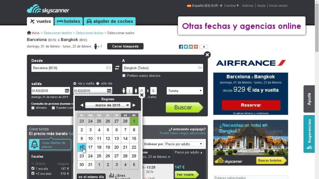 ¿Qué aerolíneas tienen vuelos desde Barcelona a Bangkok? 3